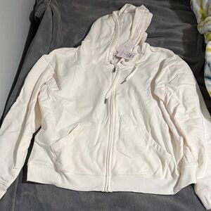 Auden Cream Zip-Up Hoodie